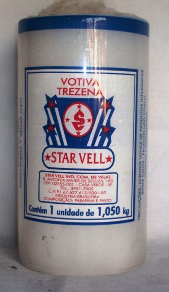 Vela de Treze Dias Cor Branca ( Vela de Trezena)